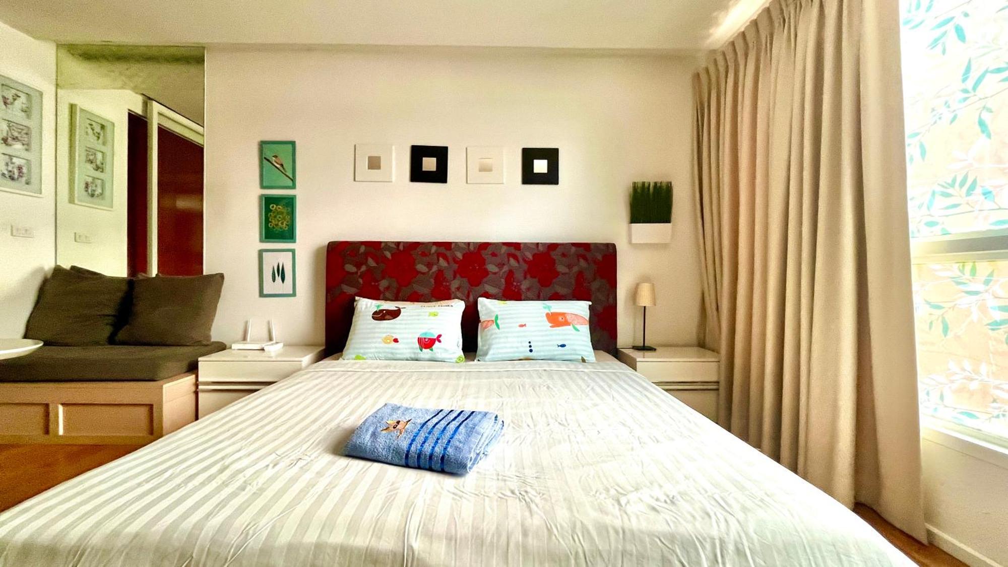 בנגקוק Cozy Studio Walk To Bts Free Wi-Fi Great Location מראה חיצוני תמונה